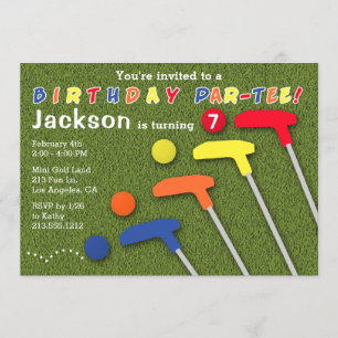 Invitation Anniversaire du Mini Golf Parc-Tee Putt Putt Boy