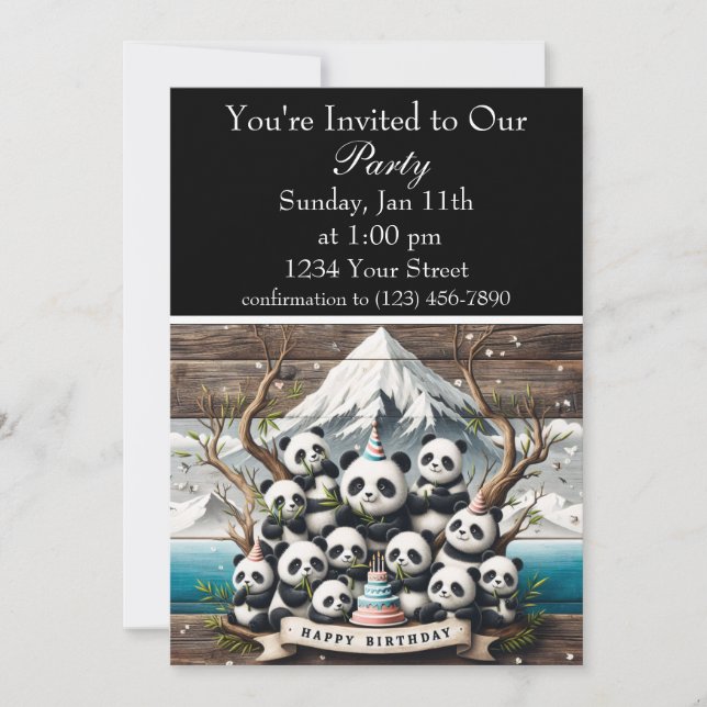Invitation Anniversaire du Panda Bash (Devant)