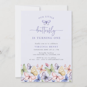 Invitation Anniversaire du papillon pourpre