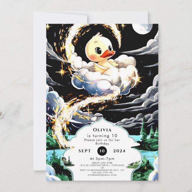 Invitation Anniversaire du Pastel Duck (Devant)