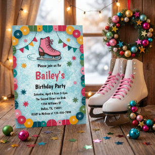 Invitation Anniversaire du patinage sur glace