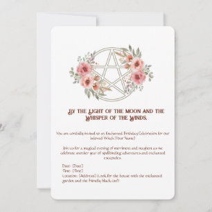 Invitation Anniversaire du pentacle floral au calme