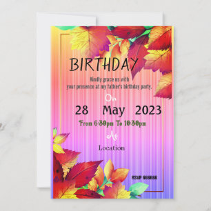 Invitation Anniversaire du père