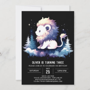 Invitation Anniversaire du petit lion doux