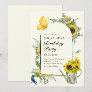 Invitation Anniversaire du printemps des tournesols