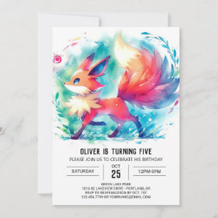 Invitation Anniversaire du renard bohème