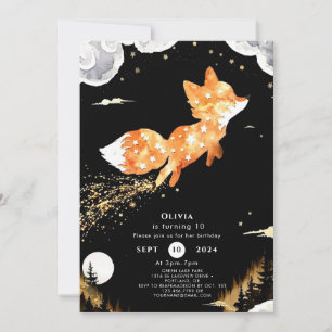 Invitation Anniversaire du renard forestier simple