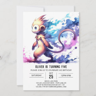 Invitation Anniversaire du singe géant numérique