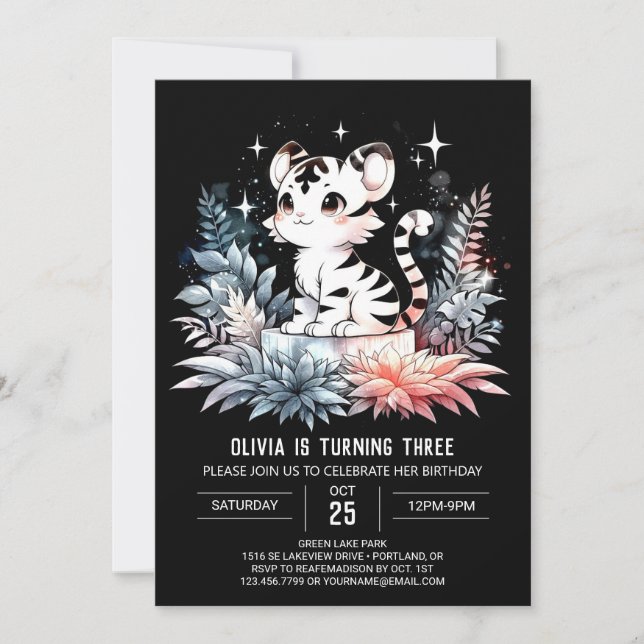 Invitation Anniversaire du Tigre Moderne (Devant)