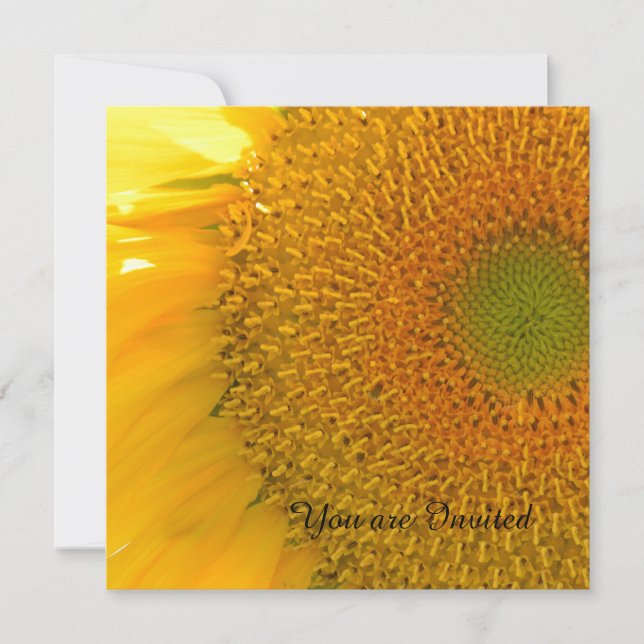 Invitation Anniversaire du tournesol (Devant)
