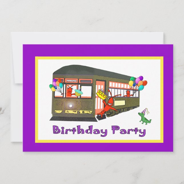 Invitation Anniversaire du tramway de la Nouvelle-Orléans (vi (Devant)
