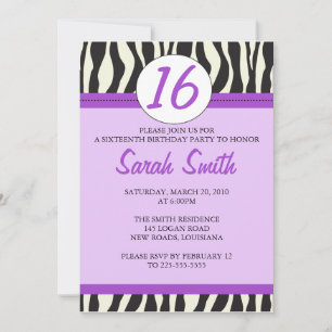 Invitation Anniversaire du Zèbre