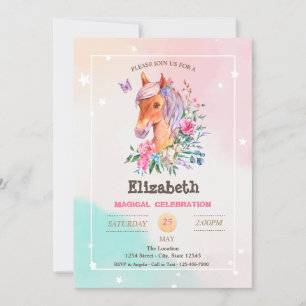 Invitation Anniversaire d'un adorable petit poney