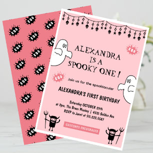 Invitation Anniversaire effrayant Spooktacular d'un an pour H