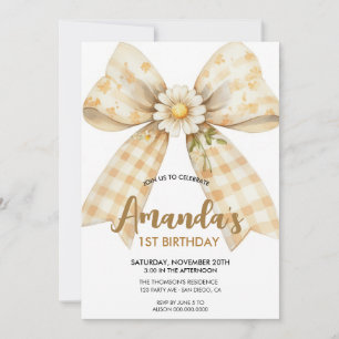 Invitation Anniversaire élégant de la marguerite