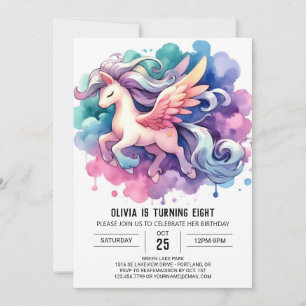 Invitation Anniversaire élégant et modifiable du cheval