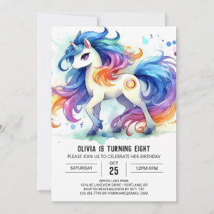 Invitation Anniversaire élégant et modifiable du cheval