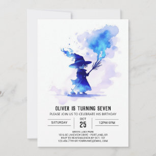 Invitation Anniversaire Enchanted Modern Wizard