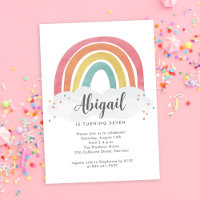 Anniversaire Enfants Calligraphie Arc-en-ciel Colo