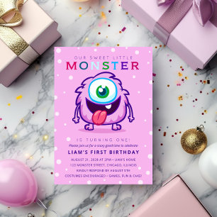 Invitation Anniversaire Enfants Petit Monstre Mignon