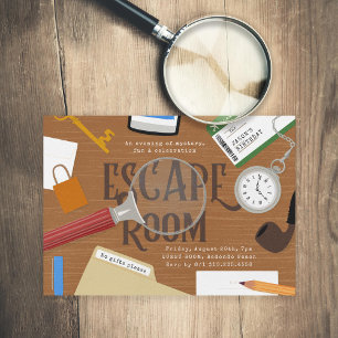Invitation Anniversaire Escape Room Mystère