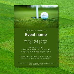 Invitation anniversaire événement golf club de gol