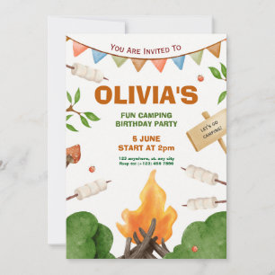 Invitation anniversaire extérieur personnalisable 