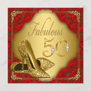 Invitation Anniversaire fabuleux de talon haut rouge de
