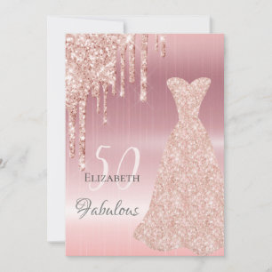 Invitation Anniversaire fabuleux n'importe quel âge rose part