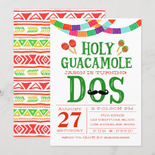 Invitation ANNIVERSAIRE FIESTA - Tourner DOS!