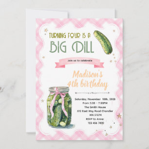 Invitation anniversaire fille cornichon