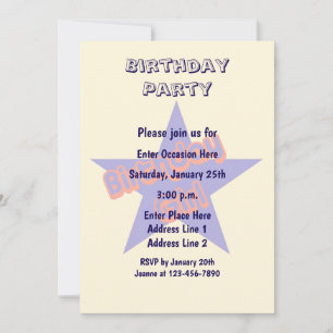 Invitation Anniversaire Fille mignonne fête