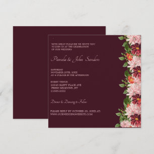 Invitation Anniversaire floral de Bourgogne Anniversaire