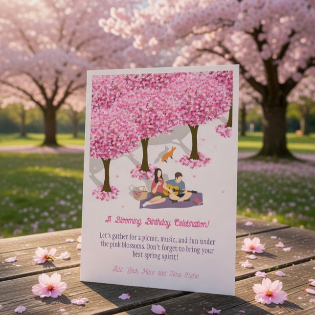 Invitation Anniversaire florissant (Créateur téléchargé)