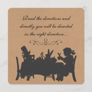 Invitation Anniversaire fol rustique vintage de thé de