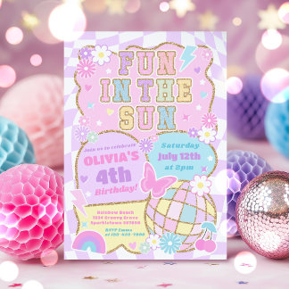 Invitation Anniversaire Fun Dans Le Soleil Prépa Varsity Groo