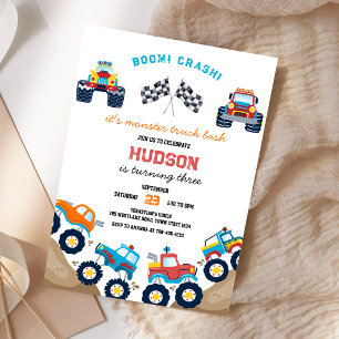 Invitation Anniversaire Garçon Fête de Bousculade de Camion M