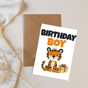 Invitation Anniversaire Garçon Tigre Modifiable