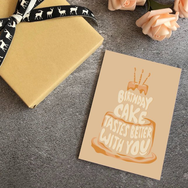 Invitation Anniversaire Gâteau Meilleur Goût Avec Vous - Drôl (Créateur téléchargé)