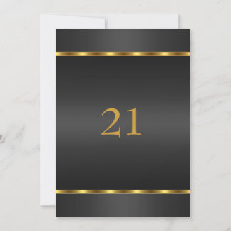 Invitation Anniversaire Glamour Noir et Or