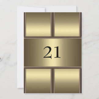 Invitation Anniversaire Gold Glamor