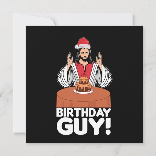 Invitation Anniversaire Guy Jésus Christus Noël Noël Noël Noë (Devant)
