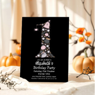 Invitation Anniversaire Halloween 1 an Premier Anniversaire