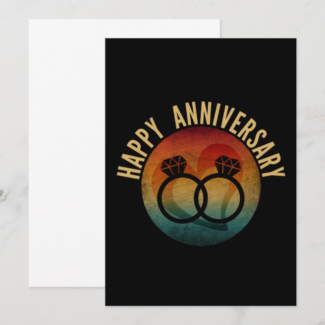 Invitation anniversaire heureux (Devant / Derrière)