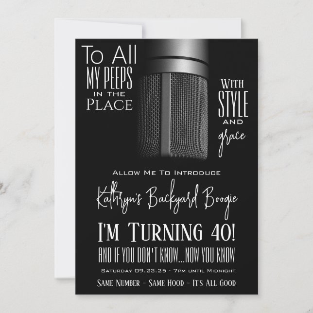 Invitation Anniversaire Hip hop (Devant)