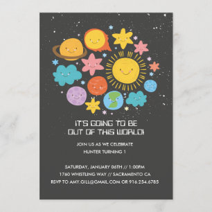 Invitation Anniversaire Invitaiton de système solaire