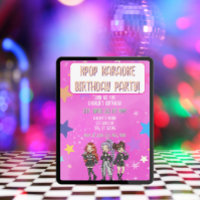 Anniversaire KPOP Karaoke, étoiles roses