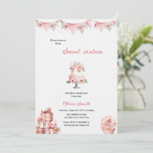 Invitation anniversaire le plus rose pour les filles invitati