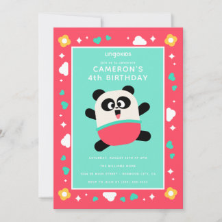 Invitation Anniversaire Lingokids avec Elliot