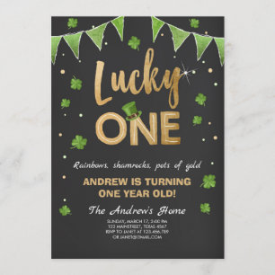 Invitation Anniversaire Lucky One First Birthday G